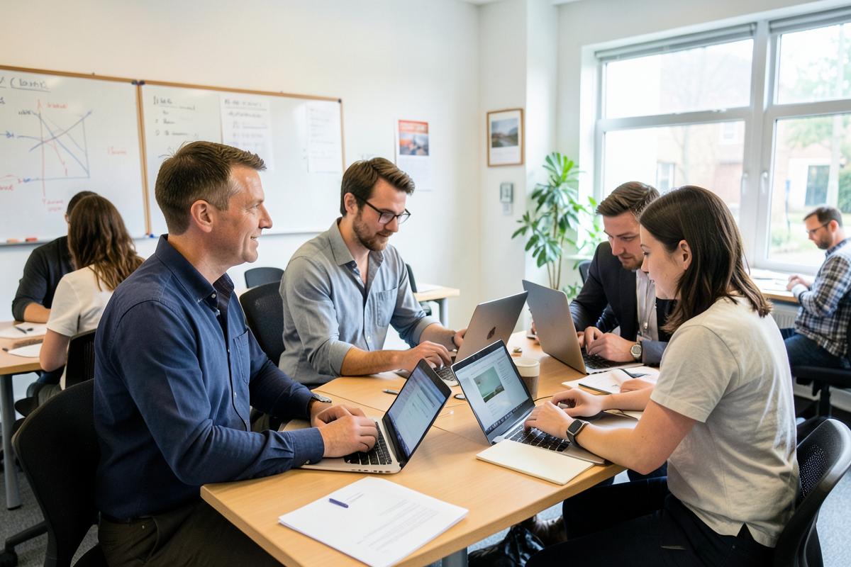 Adults in a short professional course
